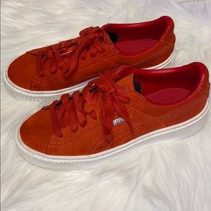 Puma Suede Platform Tennis Shoes